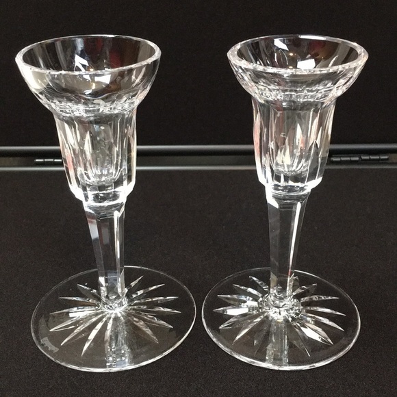 Pair Waterford Crystal Candlestick Holders - Picture 6 of 8